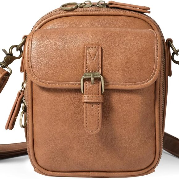 Travel-Ready Anti-Theft Crossbody Bag with Sunglasses Slots - Stylish Security - Picture 1 of 7